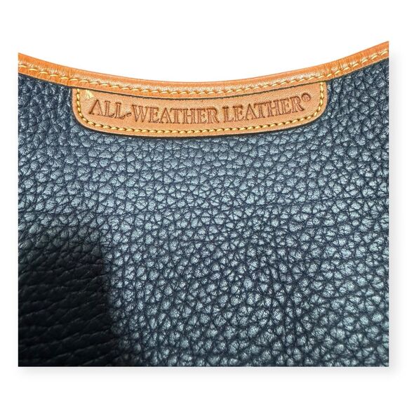 Dooney and Bourke Essex Crossbody Vintage Leather Navy Bag All Weather Leather - Picture 4 of 7